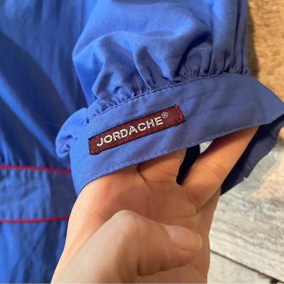 Vintage‎  Jordache women’s blue & fuchsia shirt dress in size 9/10 - Picture 4 of 11